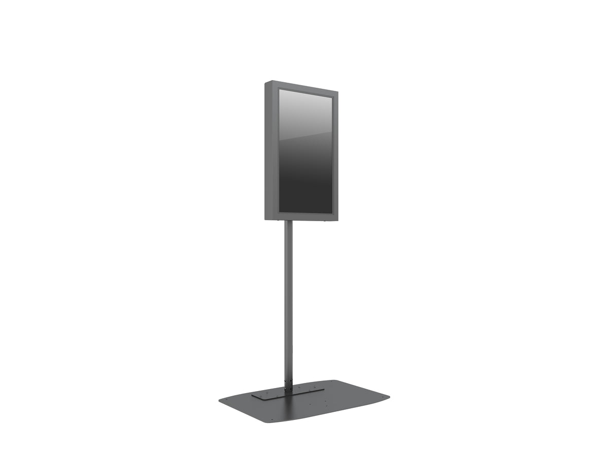 Multibrackets M Pro Series 32" Single Pole Floorbase Digital Signage Enclosure – Black | 7350105219894 Signage Display Enclosures Multibrackets