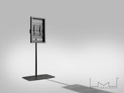 Multibrackets M Pro Series 32" Single Pole Floorbase Digital Signage Enclosure – Black | 7350105219894 Signage Display Enclosures Multibrackets