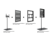Multibrackets M Pro Series 32" Single Pole Floorbase Digital Signage Enclosure – Black | 7350105219894 Signage Display Enclosures Multibrackets