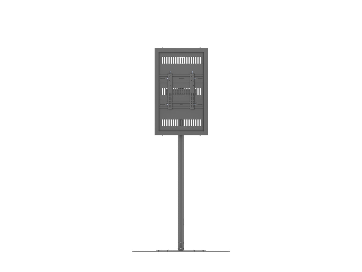 Multibrackets M Pro Series 32" Single Pole Floorbase Digital Signage Enclosure – Black | 7350105219894 Signage Display Enclosures Multibrackets