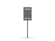 Multibrackets M Pro Series 32" Single Pole Floorbase Digital Signage Enclosure – Black | 7350105219894 Signage Display Enclosures Multibrackets