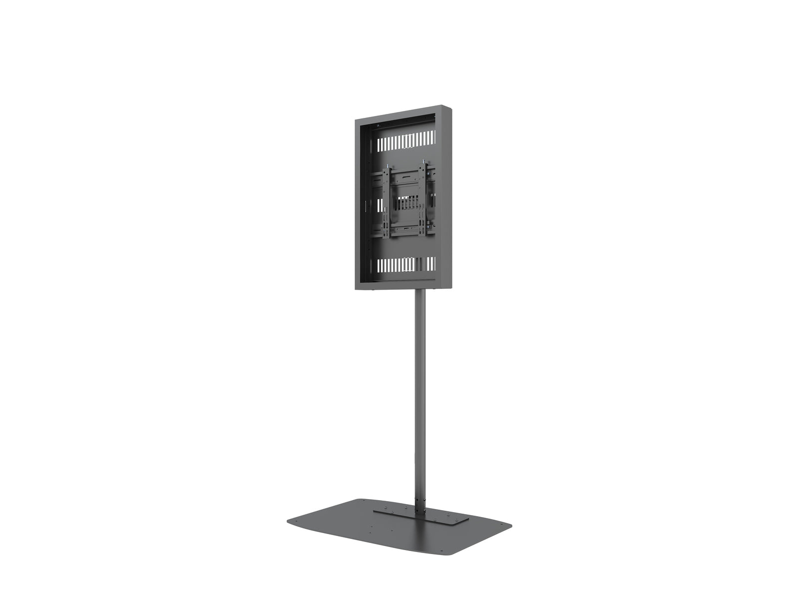 Multibrackets M Pro Series 32" Single Pole Floorbase Digital Signage Enclosure – Black | 7350105219894 Signage Display Enclosures Multibrackets