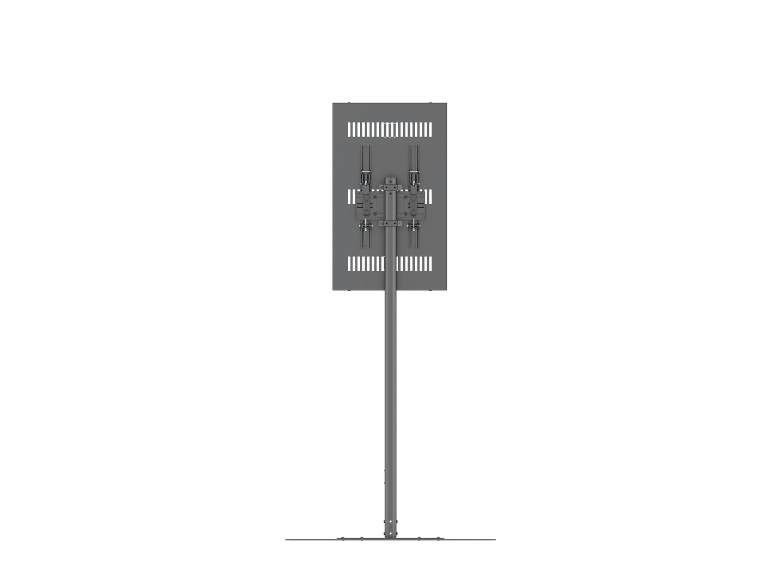 Multibrackets M Pro Series 32" Single Pole Floorbase Digital Signage Enclosure – Black | 7350105219894 Signage Display Enclosures Multibrackets