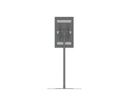 Multibrackets M Pro Series 32" Single Pole Floorbase Digital Signage Enclosure – Black | 7350105219894 Signage Display Enclosures Multibrackets