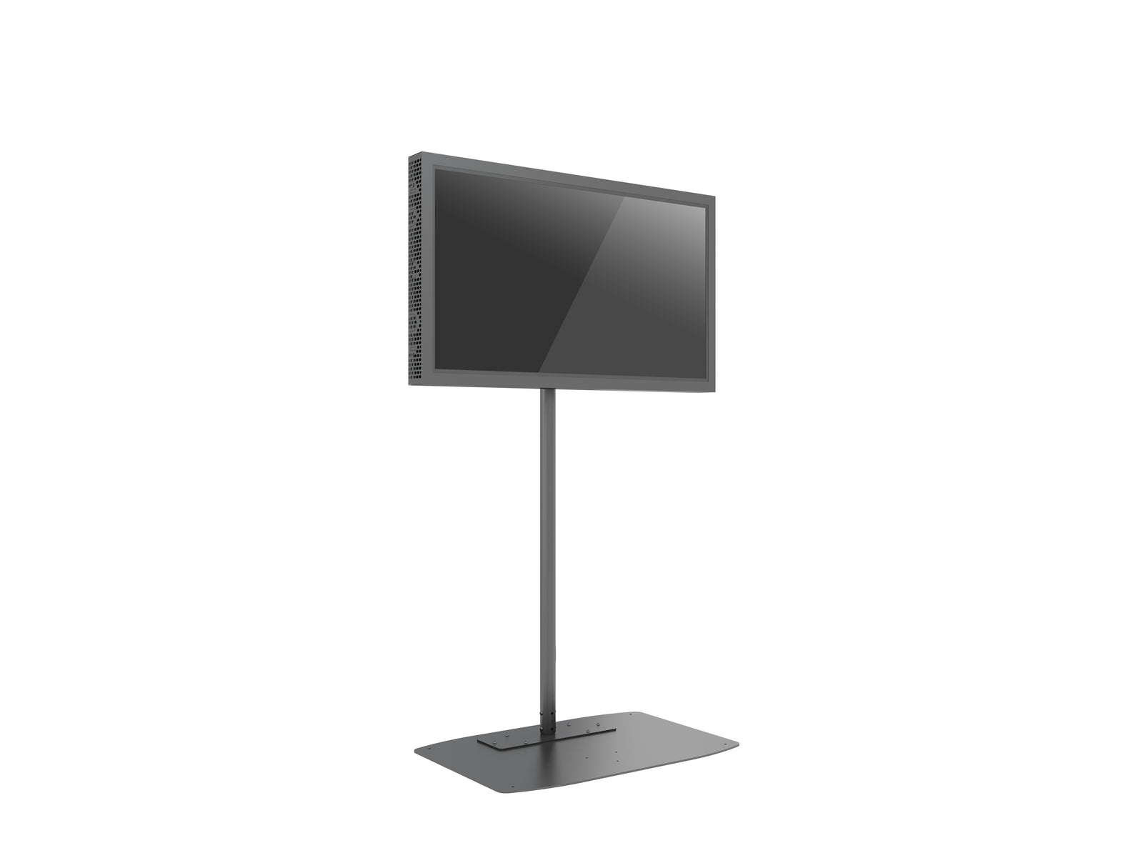 Multibrackets M Pro Series 46" Single Pole Floorbase Digital Signage Enclosure – Black | 7350105219771 Signage Display Enclosures Multibrackets