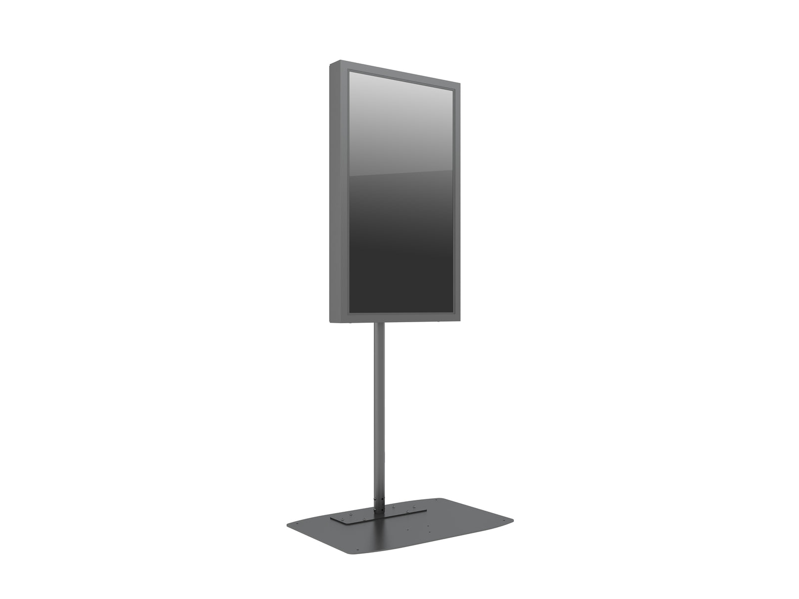 Multibrackets M Pro Series 46" Single Pole Floorbase Digital Signage Enclosure – Black | 7350105219771 Signage Display Enclosures Multibrackets