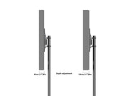 Multibrackets M Pro Series 46" Single Pole Floorbase Digital Signage Enclosure – Black | 7350105219771 Signage Display Enclosures Multibrackets
