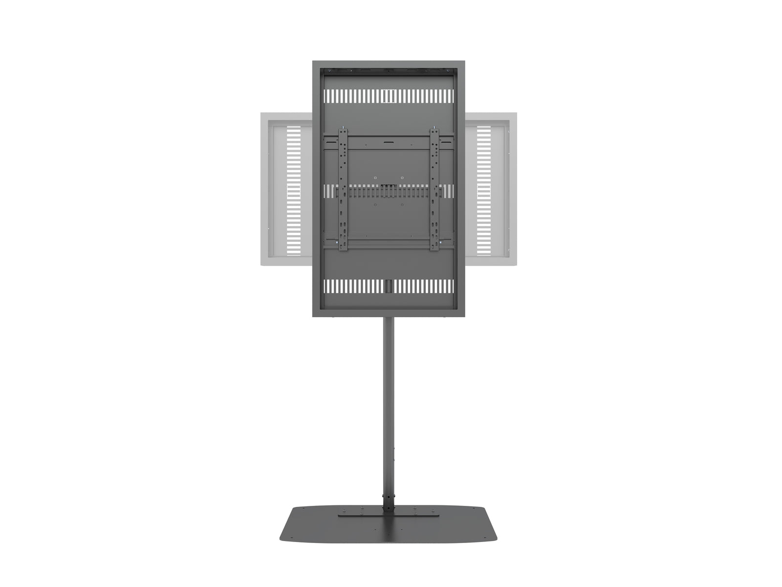 Multibrackets M Pro Series 46" Single Pole Floorbase Digital Signage Enclosure – Black | 7350105219771 Signage Display Enclosures Multibrackets