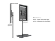 Multibrackets M Pro Series 46" Single Pole Floorbase Digital Signage Enclosure – Black | 7350105219771 Signage Display Enclosures Multibrackets