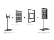 Multibrackets M Pro Series 46" Single Pole Floorbase Digital Signage Enclosure – Black | 7350105219771 Signage Display Enclosures Multibrackets