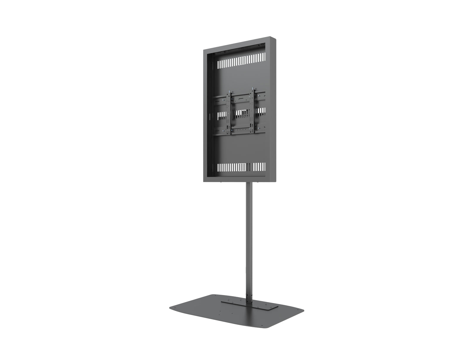 Multibrackets M Pro Series 46" Single Pole Floorbase Digital Signage Enclosure – Black | 7350105219771 Signage Display Enclosures Multibrackets