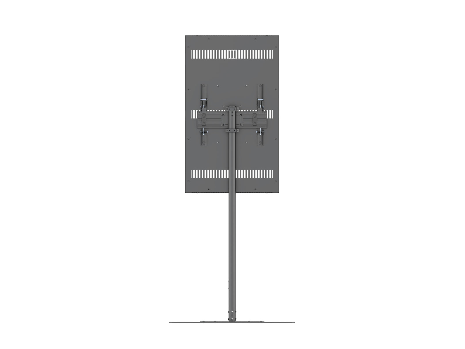 Multibrackets M Pro Series 46" Single Pole Floorbase Digital Signage Enclosure – Black | 7350105219771 Signage Display Enclosures Multibrackets