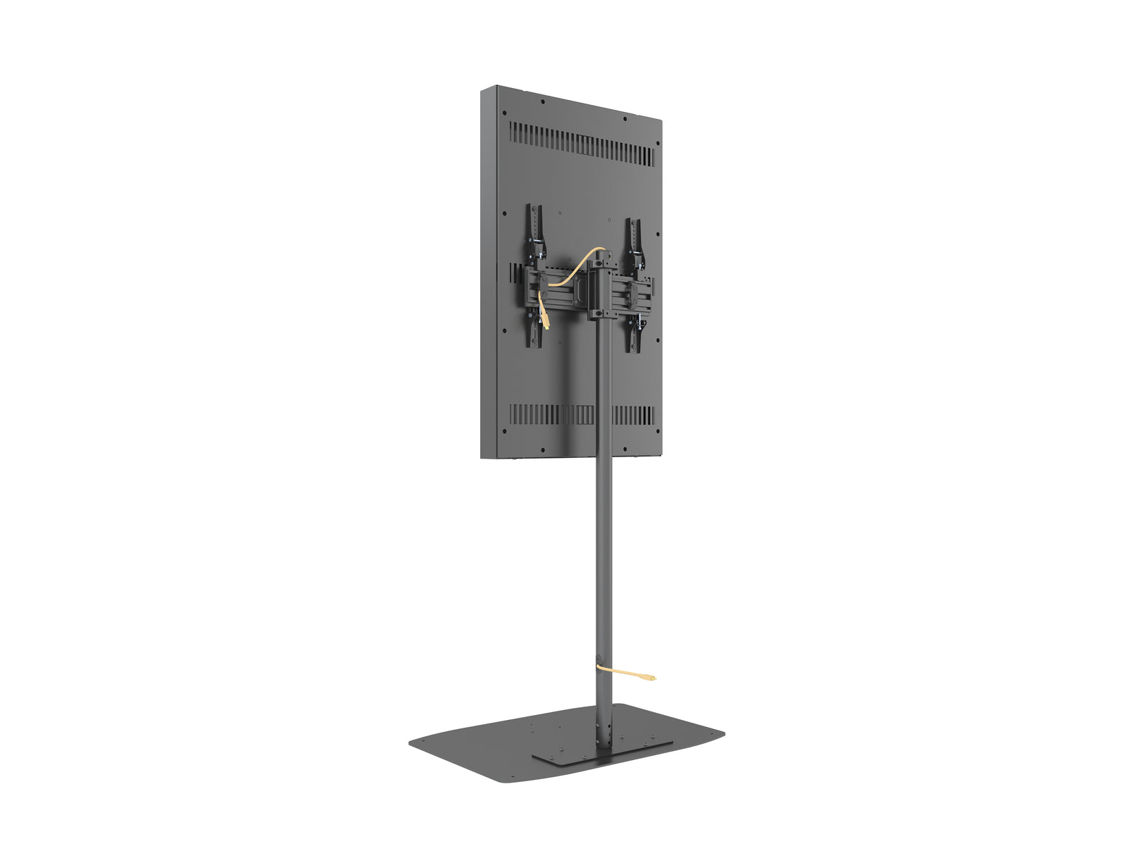 Multibrackets M Pro Series 46" Single Pole Floorbase Digital Signage Enclosure – Black | 7350105219771 Signage Display Enclosures Multibrackets