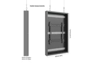 Multibrackets M Pro Series 49" High Brightness Wire Display Enclosure – Black | 7340234814787 Signage Display Enclosures Multibrackets
