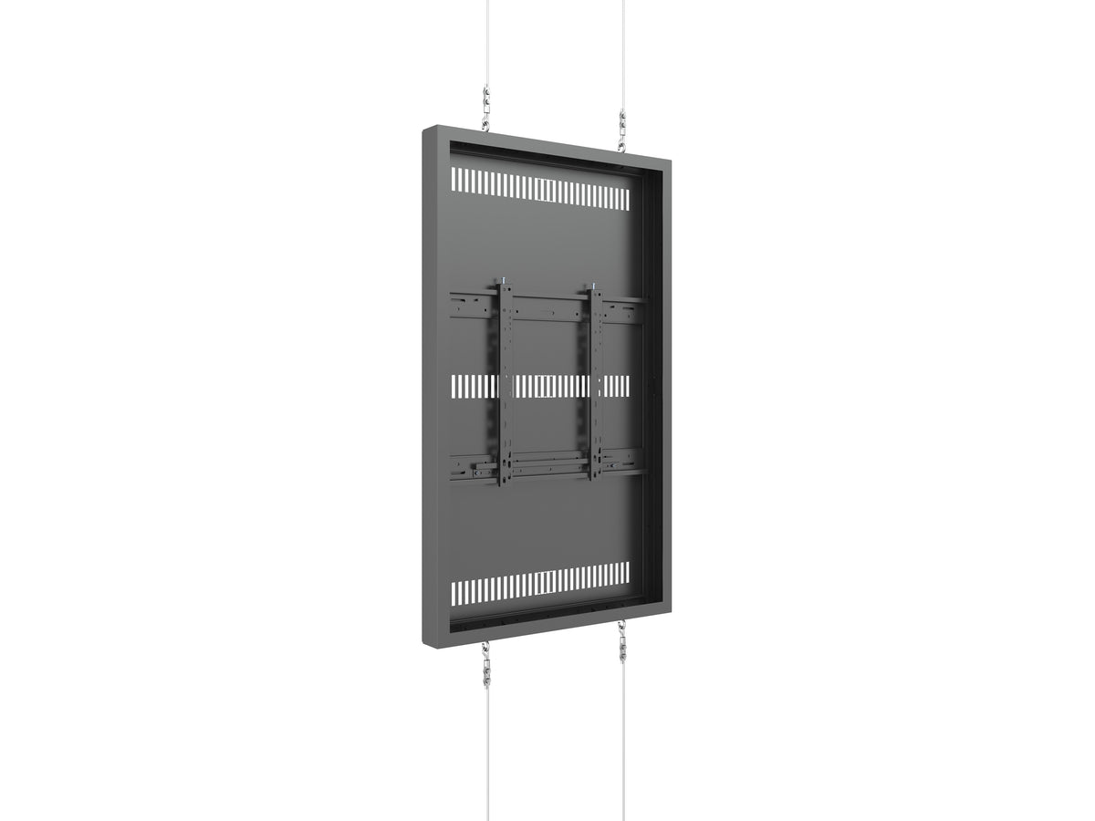 Multibrackets M Pro Series 55" Wire Floor-to-Ceiling Display Enclosure – Black | 7340234815586 Floor to Ceiling Display Mount Multibrackets