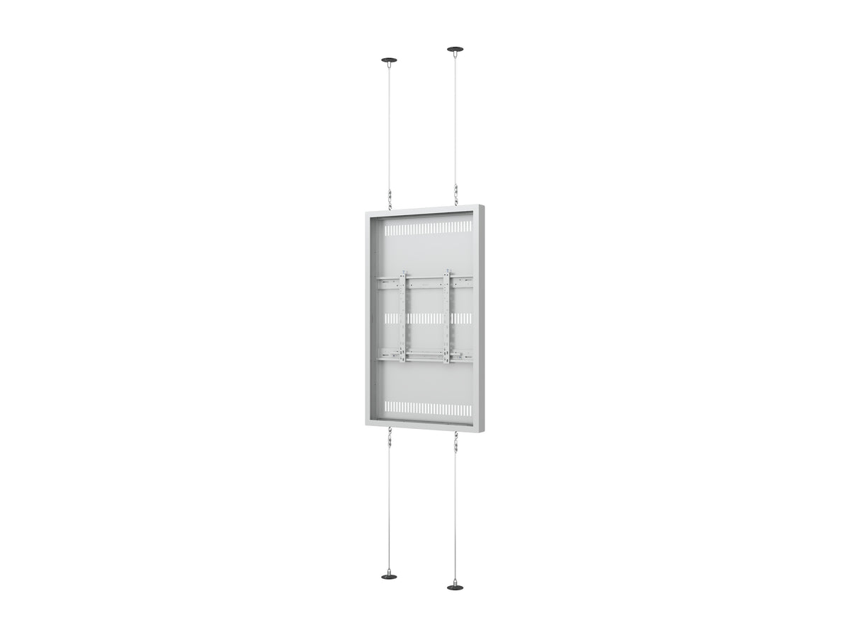 Multibrackets M Pro Series 55" Wire Floor-to-Ceiling Display Enclosure – White | 7340234815593 Floor to Ceiling Display Mount Multibrackets