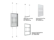 Multibrackets M Pro Series 55" Wire Floor-to-Ceiling Display Enclosure – White | 7340234815593 Floor to Ceiling Display Mount Multibrackets