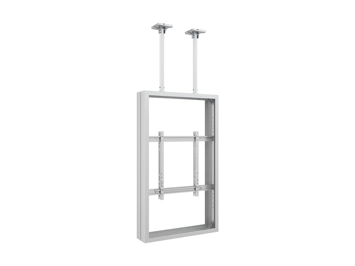 Multibrackets M Pro Series 75" Ceiling Mount Dual Screen Enclosure – White | 7340234813933 Signage Display Enclosures Multibrackets