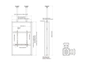 Multibrackets M Pro Series 75" Ceiling Mount Dual Screen Enclosure – White | 7340234813933 Signage Display Enclosures Multibrackets