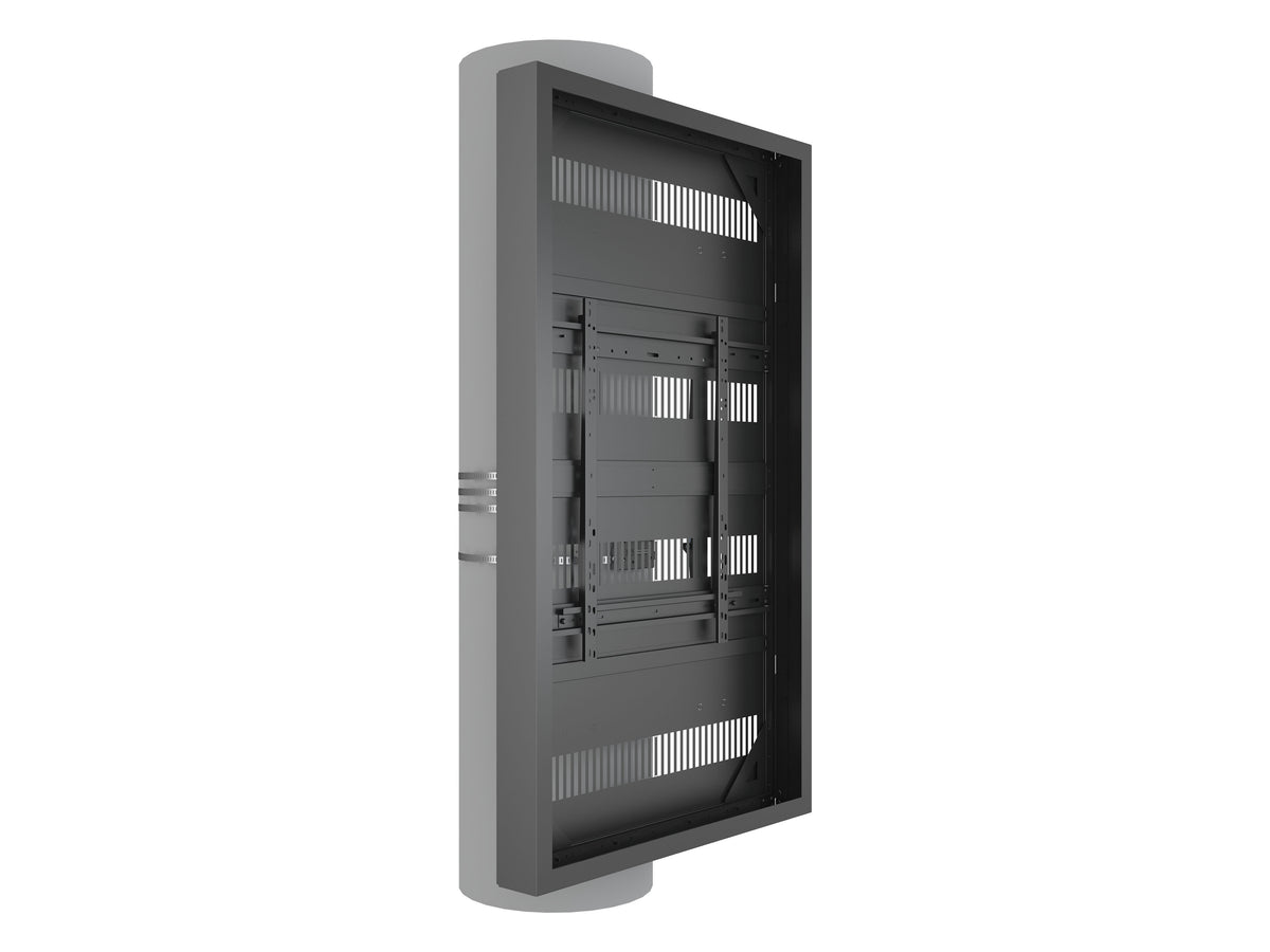 Multibrackets M Pro Series 75" Column High Brightness HD Display Enclosure – Black | 7340234810956 Signage Display Enclosures Multibrackets