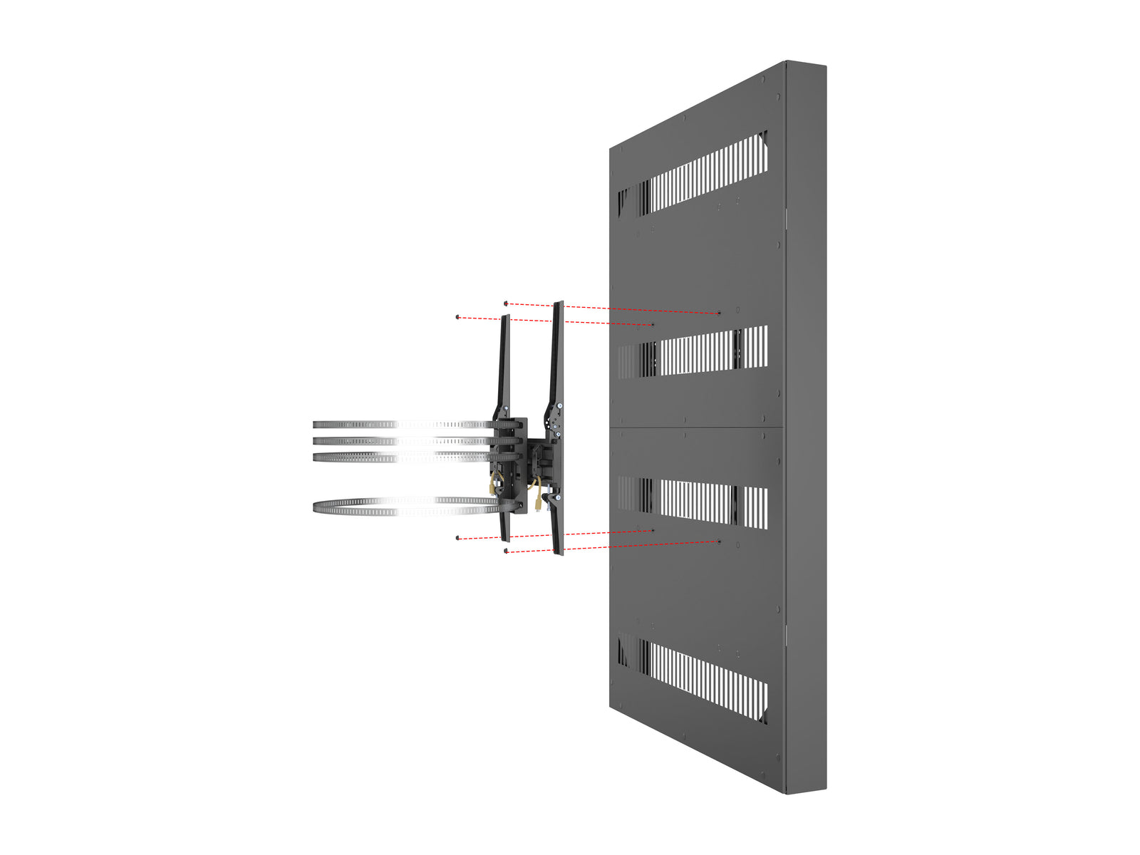 Multibrackets M Pro Series 75" Column High Brightness HD Display Enclosure – Black | 7340234810956 Signage Display Enclosures Multibrackets