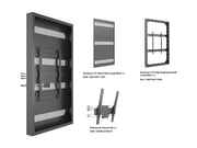Multibrackets M Pro Series 75" Column High Brightness HD Display Enclosure – Black | 7340234810956 Signage Display Enclosures Multibrackets