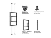 Multibrackets M Pro Series 75" Floor-to-Ceiling Dual Screen Enclosure | 7340234813919 Signage Display Enclosures Multibrackets