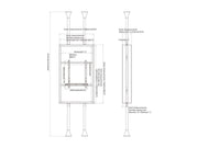 Multibrackets M Pro Series 75" Floor-to-Ceiling Dual Screen Enclosure | 7340234813919 Signage Display Enclosures Multibrackets