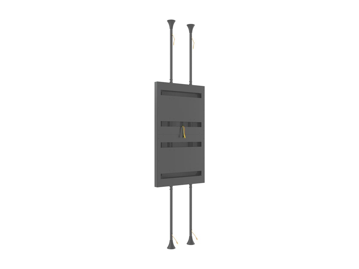 Multibrackets M Pro Series 86" Dual Pole Floor-to-Ceiling Display Enclosure – Black | 7340234815616 Floor to Ceiling Display Mount Multibrackets