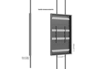 Multibrackets M Pro Series 86" Dual Pole Floor-to-Ceiling Display Enclosure – Black | 7340234815616 Floor to Ceiling Display Mount Multibrackets
