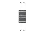Multibrackets M Pro Series 86" Dual Pole Floor-to-Ceiling Display Enclosure – Black | 7340234815616 Floor to Ceiling Display Mount Multibrackets