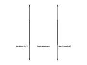 Multibrackets M Pro Series 86" Dual Pole Floor-to-Ceiling Display Enclosure – Black | 7340234815616 Floor to Ceiling Display Mount Multibrackets