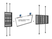 Multibrackets M Pro Series 86" Dual Pole Floor-to-Ceiling Display Enclosure – Black | 7340234815616 Floor to Ceiling Display Mount Multibrackets