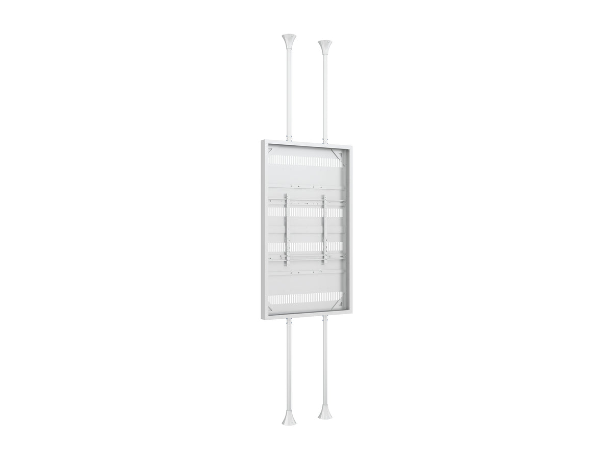 Multibrackets M Pro Series 86" Dual Pole Floor-to-Ceiling Display Enclosure – White | 7340234815609 Floor to Ceiling Display Mount Multibrackets