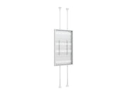 Multibrackets M Pro Series 86" Dual Pole Floor-to-Ceiling Display Enclosure – White | 7340234815609 Floor to Ceiling Display Mount Multibrackets