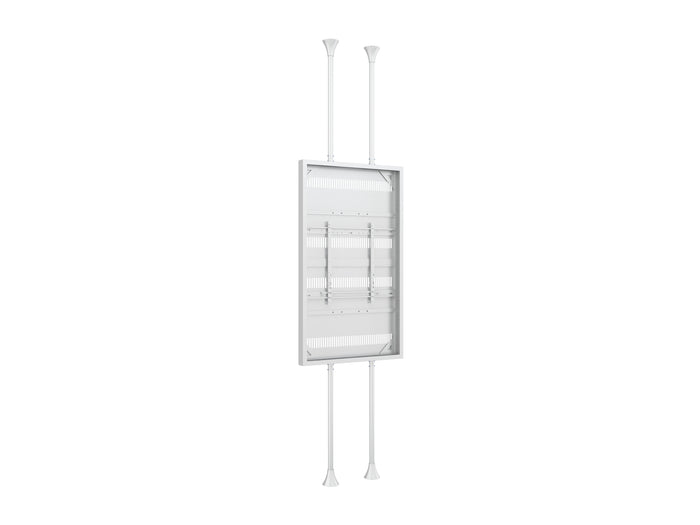 Multibrackets M Pro Series 86" Dual Pole Floor-to-Ceiling Display Enclosure – White | 7340234815609 Floor to Ceiling Display Mount Multibrackets
