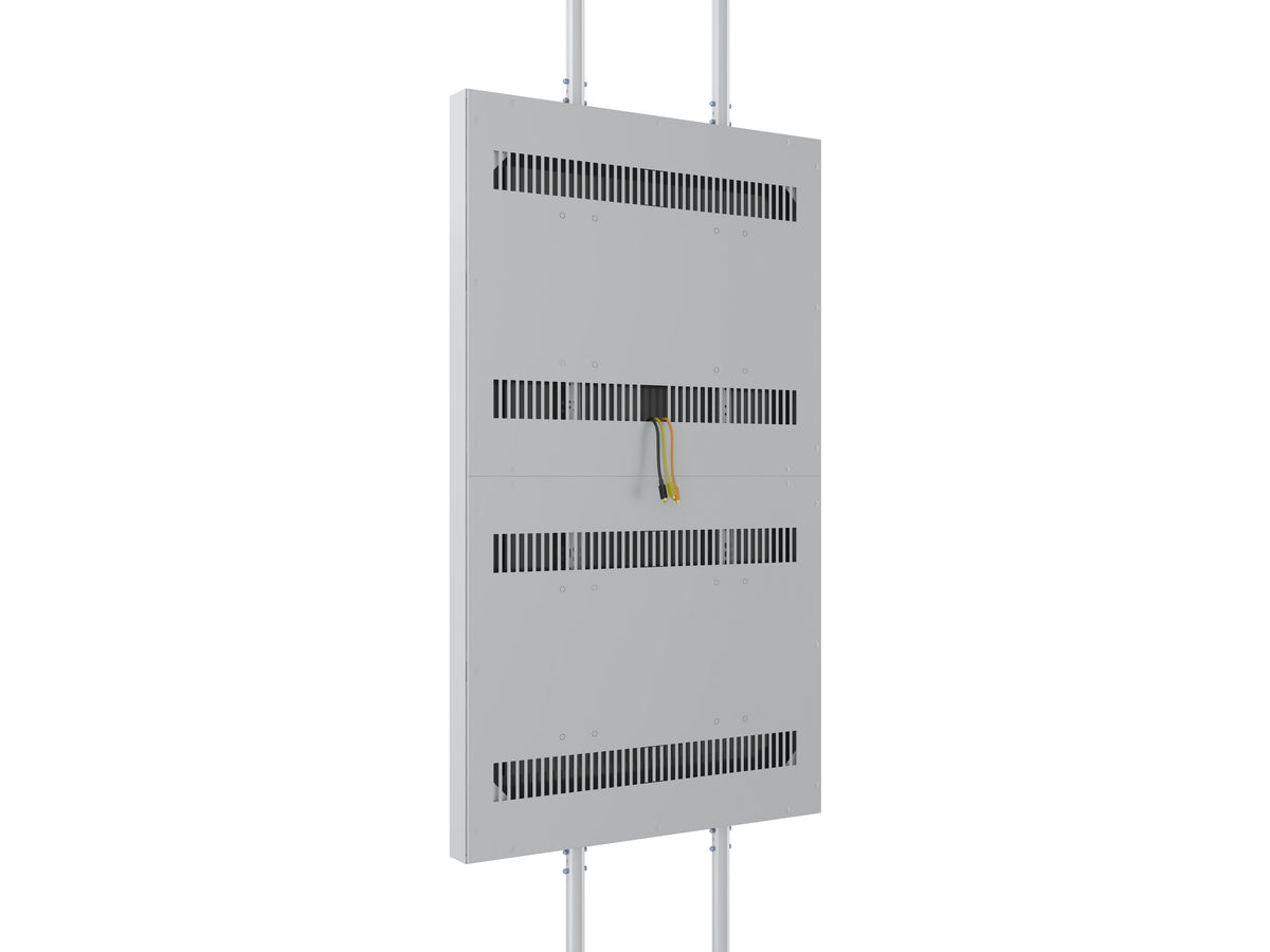 Multibrackets M Pro Series 86" Dual Pole Floor-to-Ceiling Display Enclosure – White | 7340234815609 Floor to Ceiling Display Mount Multibrackets