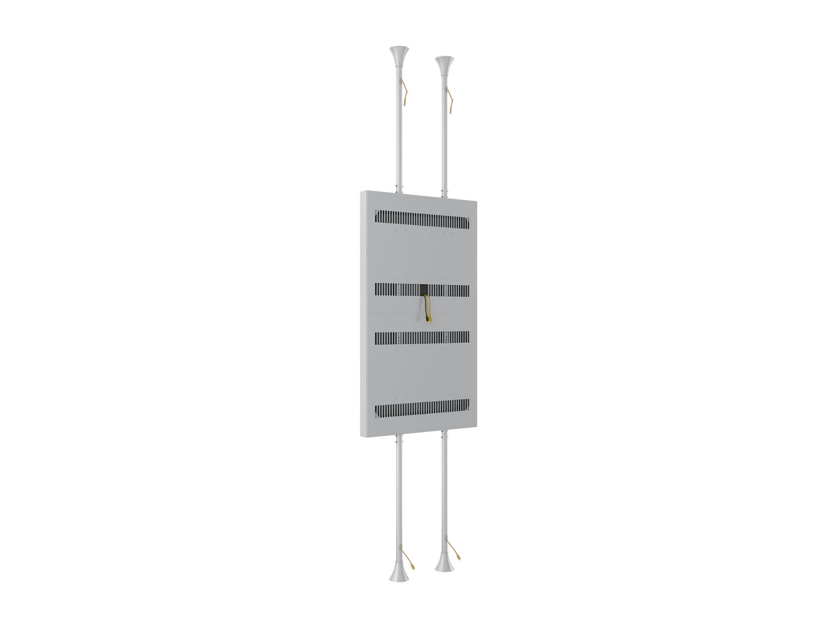 Multibrackets M Pro Series 86" Dual Pole Floor-to-Ceiling Display Enclosure – White | 7340234815609 Floor to Ceiling Display Mount Multibrackets