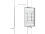 Multibrackets M Pro Series 86" Dual Pole Floor-to-Ceiling Display Enclosure – White | 7340234815609 Floor to Ceiling Display Mount Multibrackets