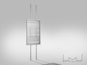 Multibrackets M Pro Series 86" Dual Pole Floor-to-Ceiling Display Enclosure – White | 7340234815609 Floor to Ceiling Display Mount Multibrackets