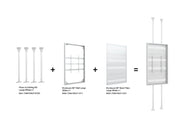 Multibrackets M Pro Series 86" Dual Pole Floor-to-Ceiling Display Enclosure – White | 7340234815609 Floor to Ceiling Display Mount Multibrackets