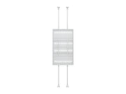 Multibrackets M Pro Series 86" Dual Pole Floor-to-Ceiling Display Enclosure – White | 7340234815609 Floor to Ceiling Display Mount Multibrackets