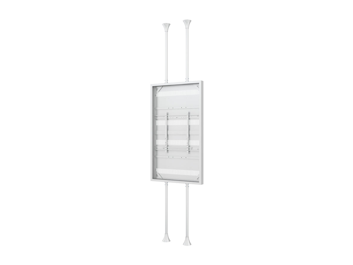Multibrackets M Pro Series 86" Dual Pole Floor-to-Ceiling Display Enclosure – White | 7340234815609 Floor to Ceiling Display Mount Multibrackets