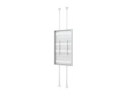 Multibrackets M Pro Series 86" Dual Pole Floor-to-Ceiling Display Enclosure – White | 7340234815609 Floor to Ceiling Display Mount Multibrackets