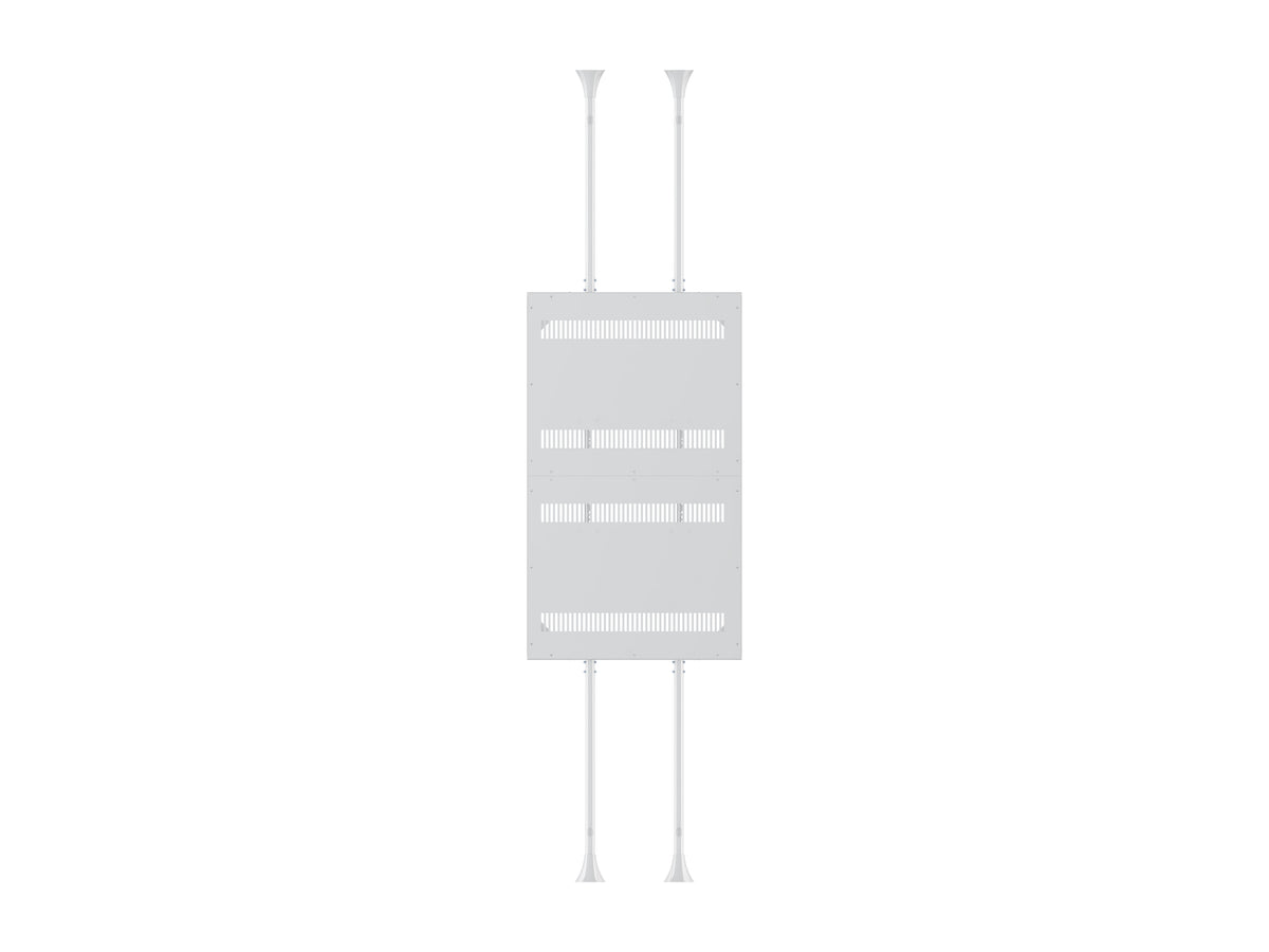 Multibrackets M Pro Series 86" Dual Pole Floor-to-Ceiling Display Enclosure – White | 7340234815609 Floor to Ceiling Display Mount Multibrackets