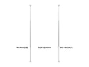 Multibrackets M Pro Series 86" Dual Pole Floor-to-Ceiling Display Enclosure – White | 7340234815609 Floor to Ceiling Display Mount Multibrackets