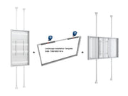 Multibrackets M Pro Series 86" Dual Pole Floor-to-Ceiling Display Enclosure – White | 7340234815609 Floor to Ceiling Display Mount Multibrackets