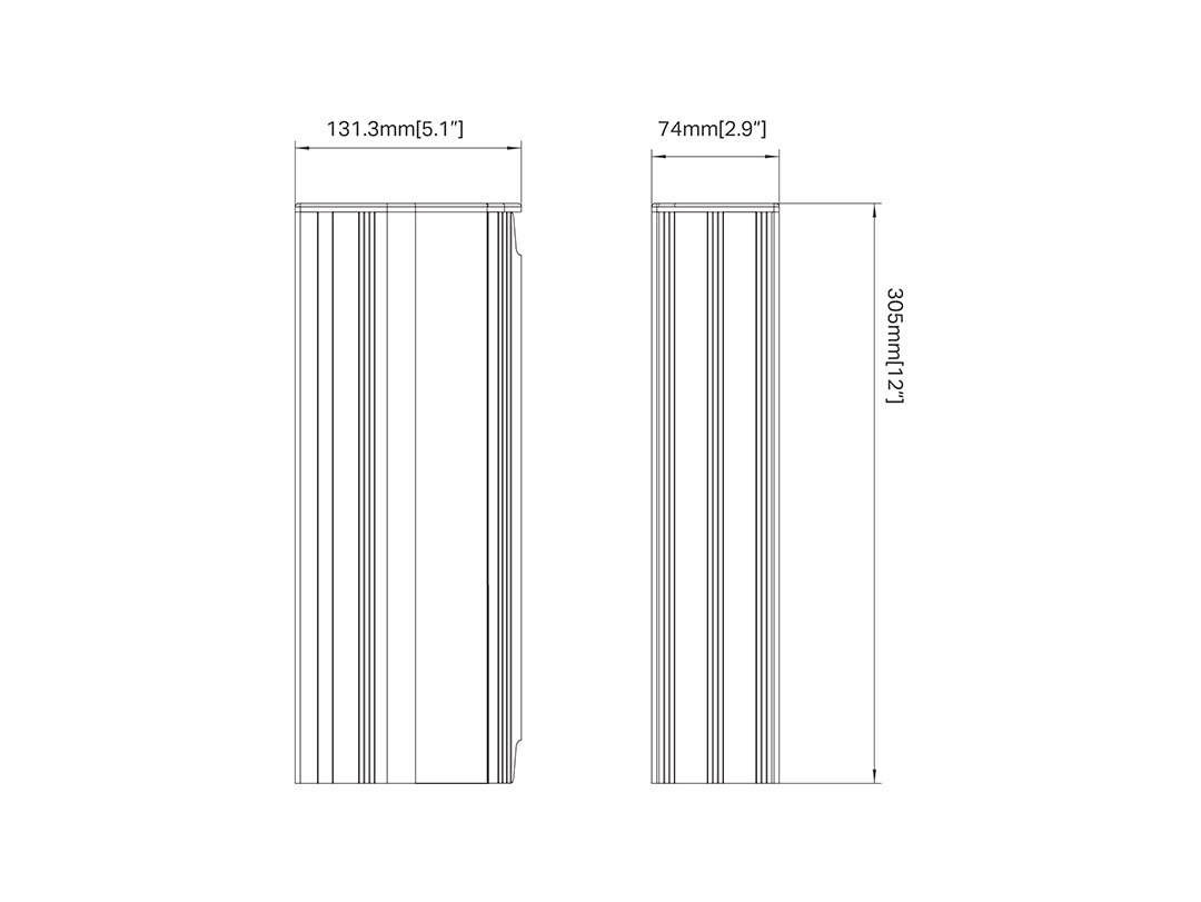 Multibrackets M Pro Series Column 30cm Rail Mounting Plate – Black | 7340234815784