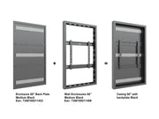 Multibrackets M Pro Series Enclosure 50" Wall Medium Black Signage Display Enclosures Multibrackets
