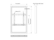 Multibrackets M Pro Series Enclosure 50" Wall Medium Black Signage Display Enclosures Multibrackets